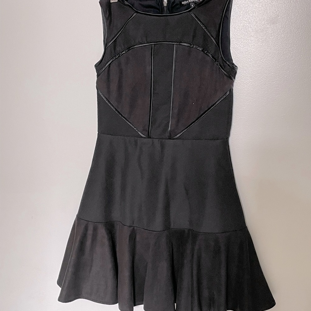 🌟Tween Faux Suede Black Dress
